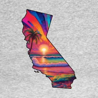 California State Beach Sunset T-Shirt